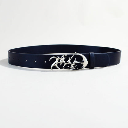Casual Trend Silver Buckle Belt