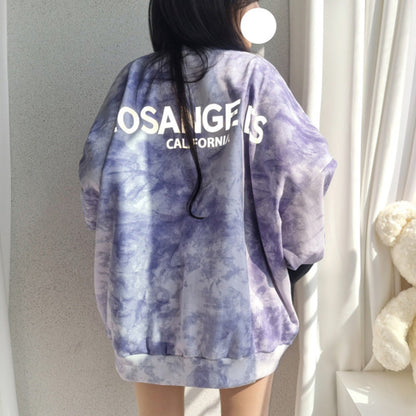 Korean Tie-Dyed Loose Cotton Sweater