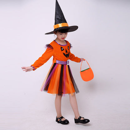 Children's Halloween costume girls pumpkin costume