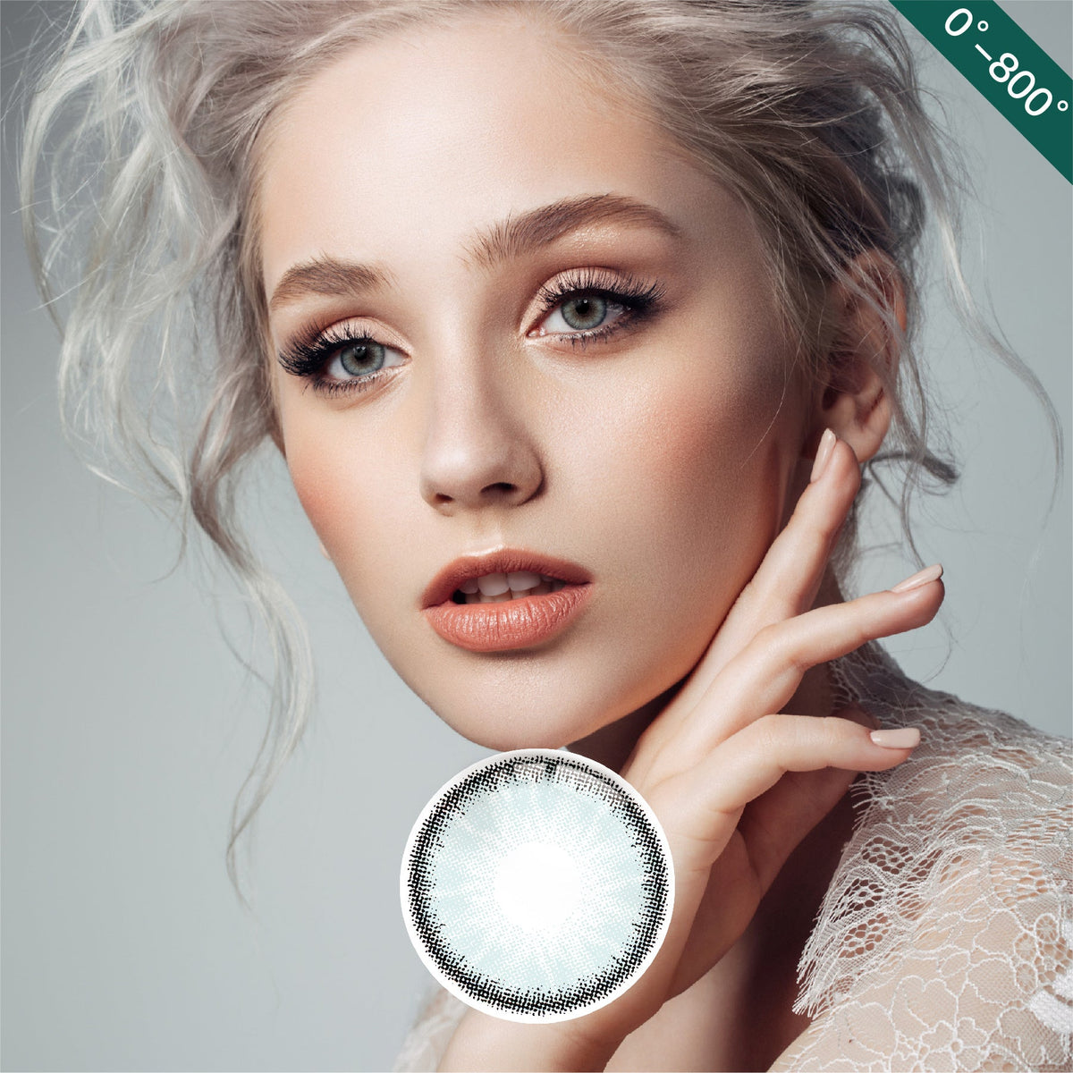 1Pair FDA Certificate Eyes Beautiful Pupil Colorful Girl Cosplay Contact Lenses  PHALAENOPSIS LIGHT BLUE