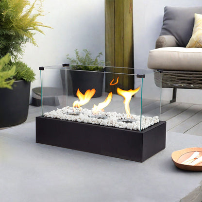Rectangular three hole alcohol fireplace desktop home real fire heating alcohol lamp outdoor portable stove