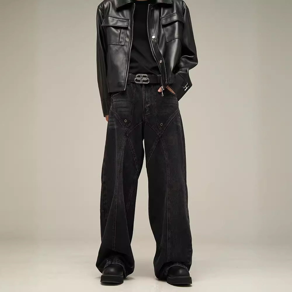 American-style Niche Loose-fit Pants For Men, With A Minimalist And Cool Aesthetic