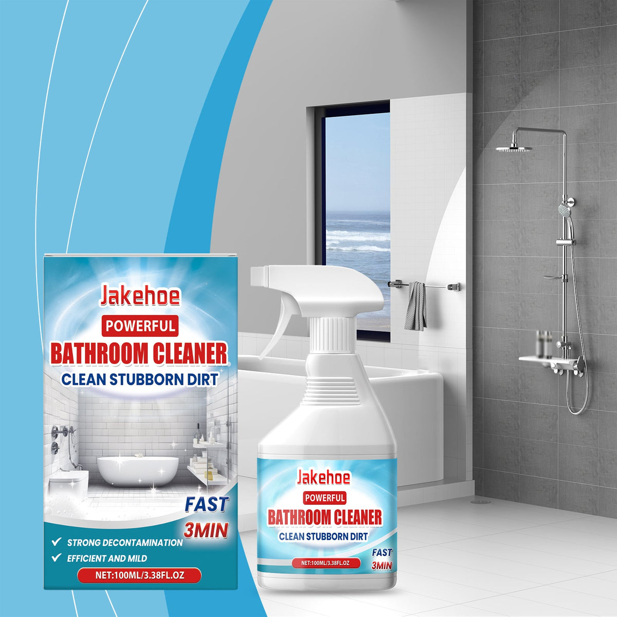 Bathroom Cleaner, Clean Bathroom Glass Door Bathtub To Remove Stains And Water Stain Cleaning Cleaner