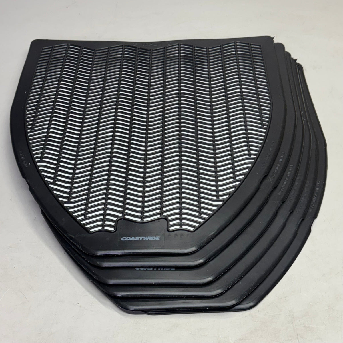 COASTWIDE PROFESSIONAL (6 Pcs) Urinal Floor Mat 20" x 17.5" Black