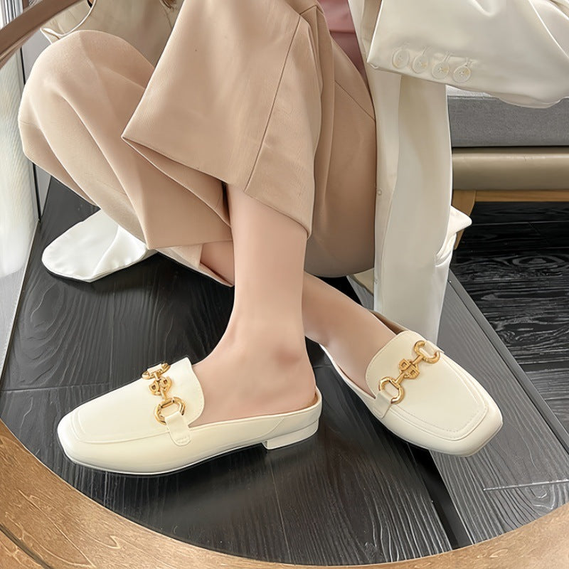 New Closed-toe Casual Half-slipper Shoes For Women