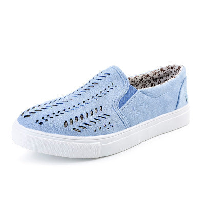Openwork canvas shoes
