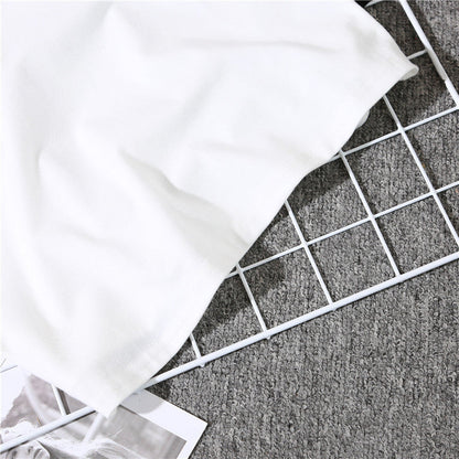 Loose White Couple Wear Short Sleeve