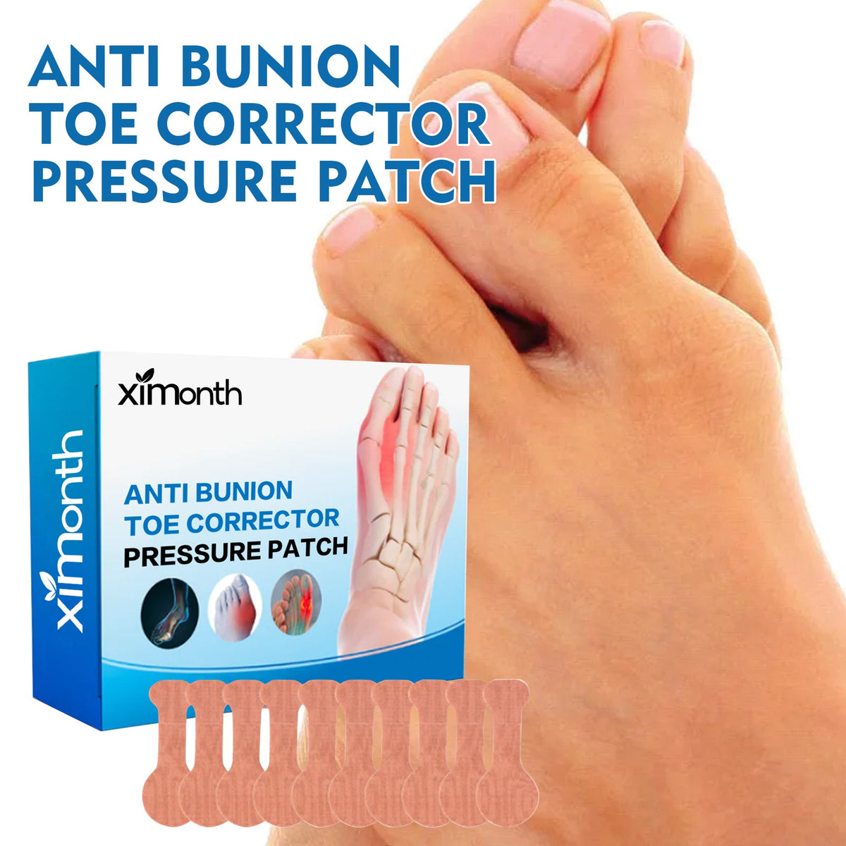 Thumb Toe Correction Patch, Big Toe Valgus Toe Swelling Correction Joint Pain Care Patch