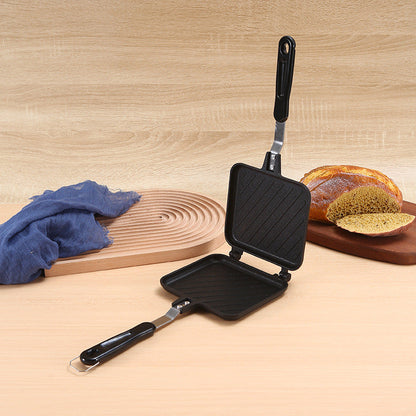 Aluminum Sanming Pan Round Double-sided Pattern Waffle Mold Home Breakfast Pancake Tool