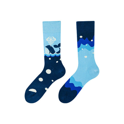 Asymmetric Middle Tube Cotton Socks Children