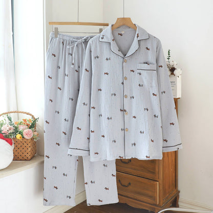 Mens And Womens Cartoon Cardigan Set