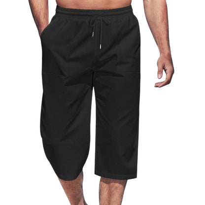 Men S Summer Casual Sports Shorts, Loose And Breathable 7 8 Length Beach Shorts  Trendy And Versatile Style