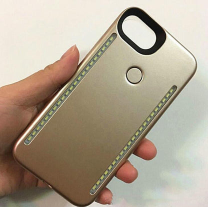 Light Up Duo Case for iPhone X SE 6 7 8 Plus Selfie Luminous Cover with Retail Package