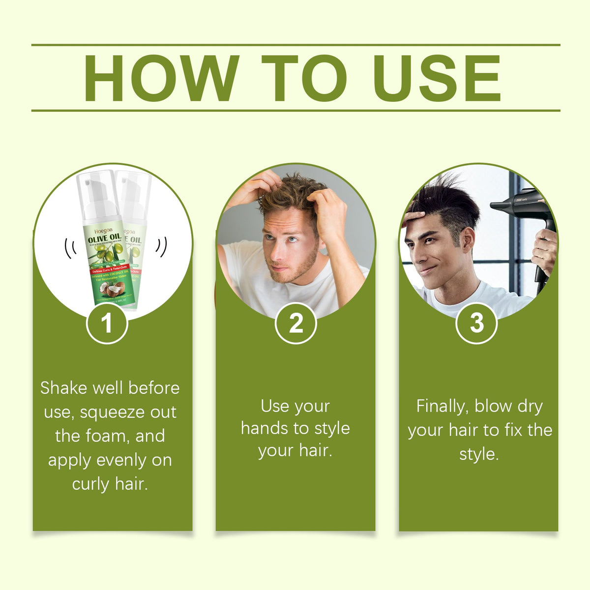 Hair Styling Foam Mousse Refreshing Oil Control Light Protection Volume Fluffy Long-Lasting Styling Dry Hair Mousse
