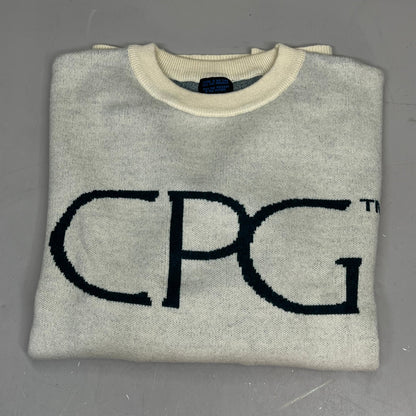 CPG CODEGRAPHY WORLDWIDE Sweater Women's Sz XL Green/Crème WCPG-SWTR-NTRL-2022-3