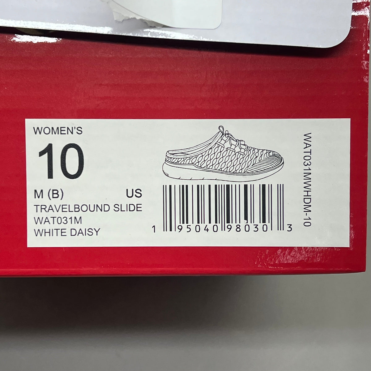PROPET Travel Bound Slide Remove Footbed Women's Sz 10 M(B) White Daisy WAT031M