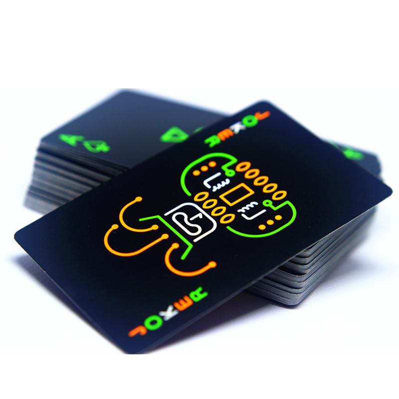 Black Luminous Fluorescent Poker Cards
