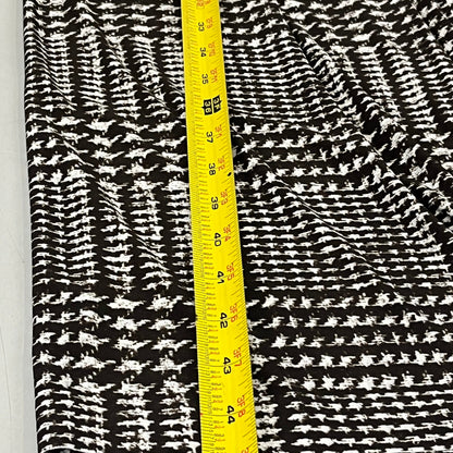 NORMA KAMALI High Waist Pleat Pant Women's Sz S/32 Chocolate Glenn Plaid Tweed