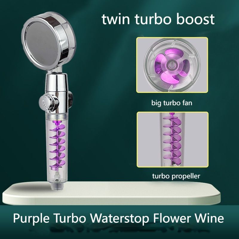 Supercharged Shower Water Purification Filtration Bathroom Shower Head Hand Held Shower Shower Head Double Large Turbo Cyclone
