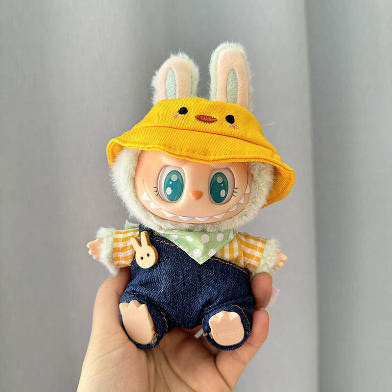[Clothes Only] 1st/2nd generation Labubu clothes pendant Labubu sitting party baby clothes teddy bear suspenders cute pants