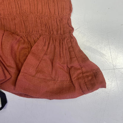 FREE PEOPLE Linen Textile Sweet On Your Crop Women's Sz S Maple Syrup 96849898