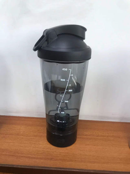 450ml Electric Stirring Cup Spiral Pattern Vortex Protein Powder Shake Cup Automatic Shake Cup Colorful Running Lantern