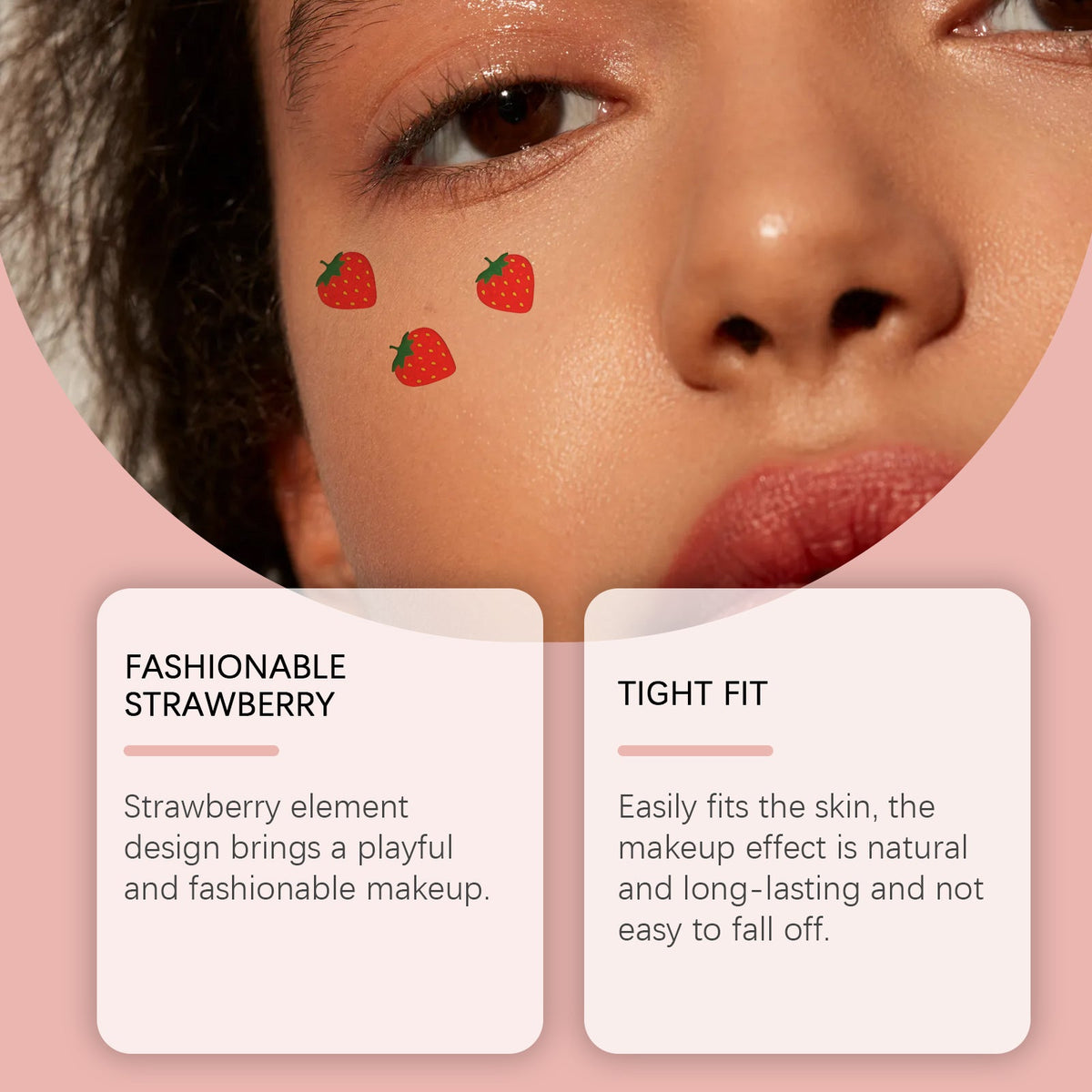 Strawberry Makeup Patch Pie Eye Makeup Patch Face Embellishment Patch Face Embellishment Strawberry Sticker