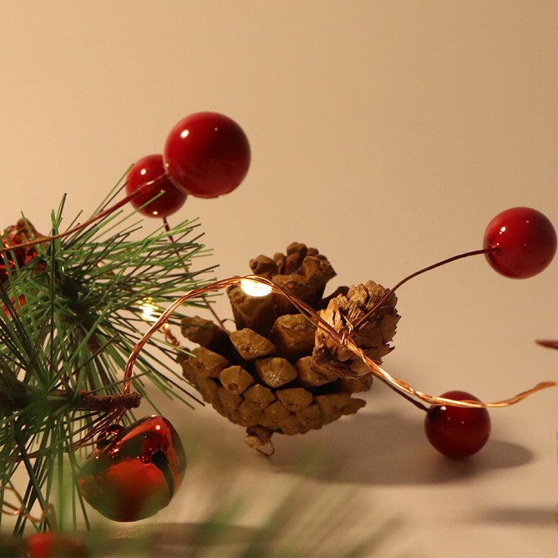 LED Pinecone Light String Small Mulberry Copper Wire Light Creative Flashing Light String Christmas Courtyard Decoration Light String