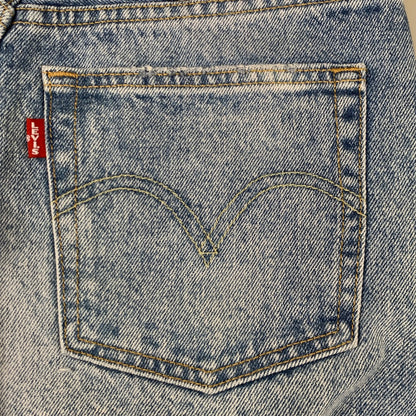 LEVIS 501 Original Fit High Rise Shorts Medium Wash Women's Sz 25 Mega Vibe Blue