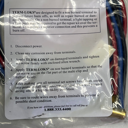 MARS Compressor Stake On Repair Kit Brass 10 Gauge 3 Wire Red/Blue/Black 86388
