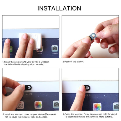 ACCEZZ WebCam Cover Shutter Magnet Slider Plastic For iPhone Web Laptop PC For iPad Tablet Camera Mobile Phone Privacy Sticker