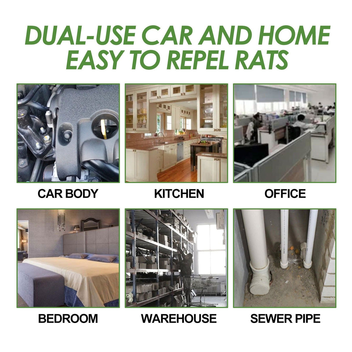 Yegbong 8pcs mice repellant mouse repelling pills car body kitchen office bedroom warehouse sewer pipe rat and mice repellent