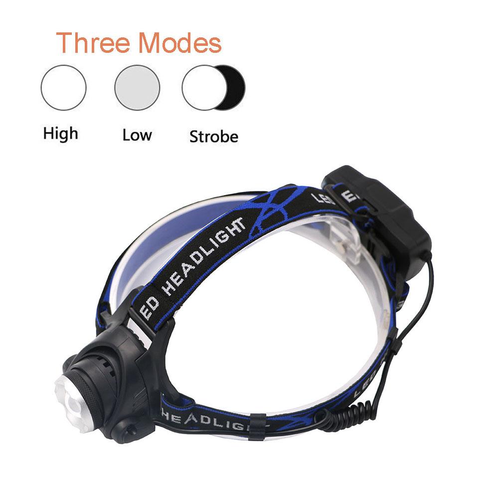 3800LM XM-L T6 LED Headlamp Zoomable Headlight Waterproof  Torch Flashlight