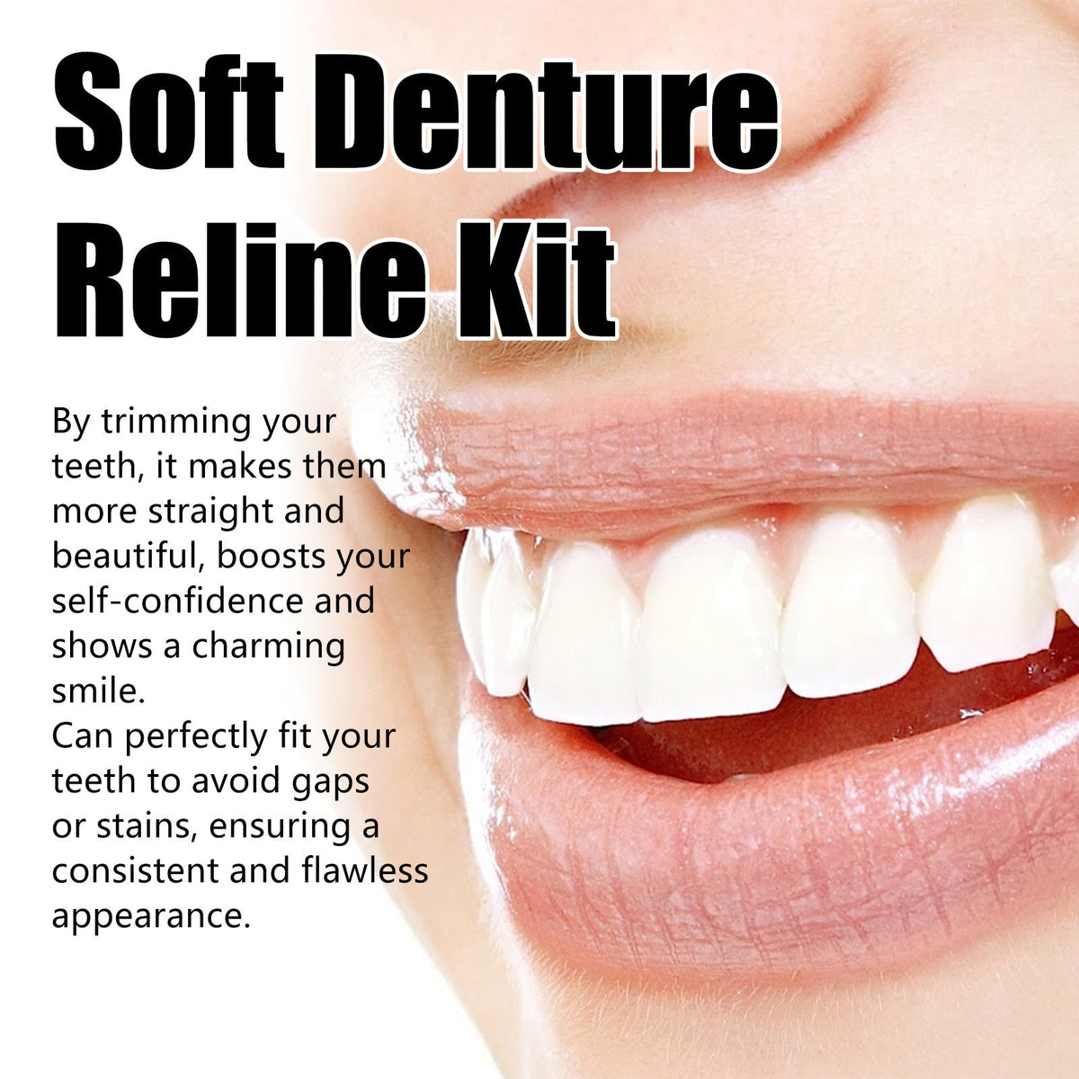 Soft Denture Reline Kit, Denture Set With Interdental Fillings And Braces