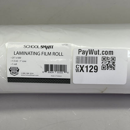 SCHOOL SMART Laminating Film Roll 25" x 500' Clear 1277261