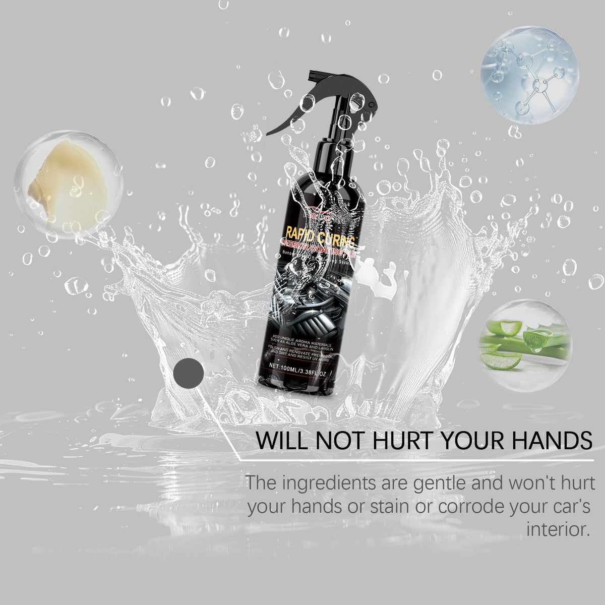 multi-functional automotive interior retreader Multi-functional automotive interior cleaning and decontamination maintenance coating agent