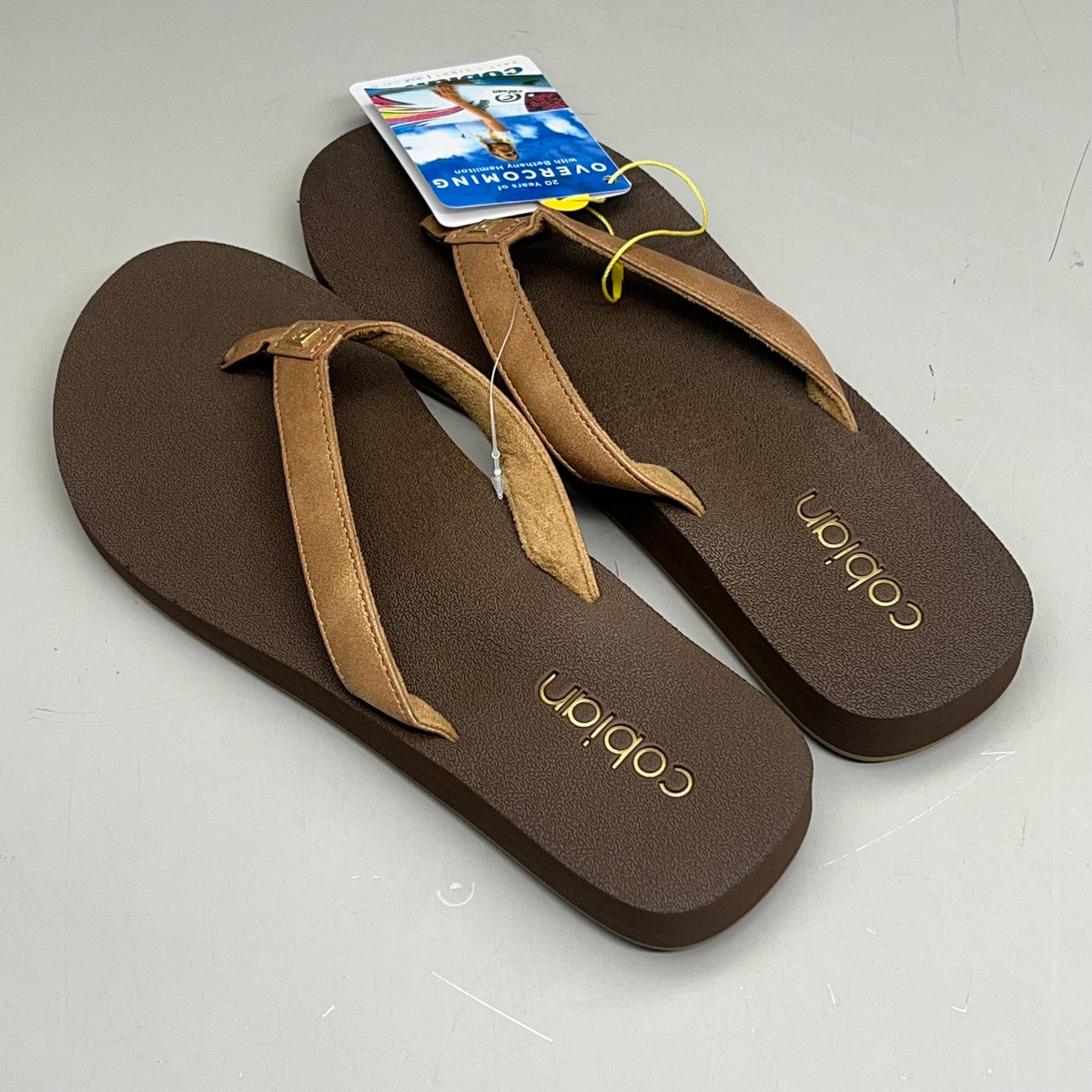 COBIAN Skinny Bounce Comfortable Synthetic Strap Women's Sz 6 Tan SKI25-230-06