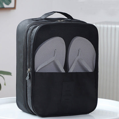 Twill Oxford Cloth Shoes Travel Storage Bags Three-layer Waterproof Shoe Bag