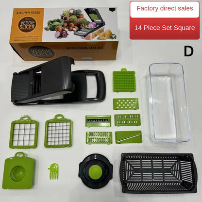 Multifunctional Vegetable Chopper Kitchen Dicer Grater Shredder Set Vegetable Cutter