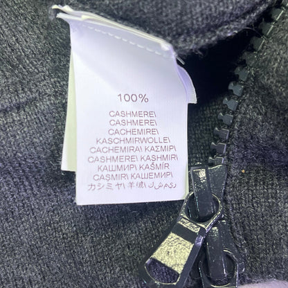 BRUNELLO CUCINELLI Mid Sleeve Cashmere Sweater Flower Detail Women's Sz L Grey