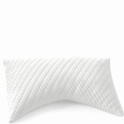 Shredded Memory Foam Bed Pillows for Sleeping, with Washable Removable Bamboo Cooling Sleep Pillow for Back and Side Sleeper