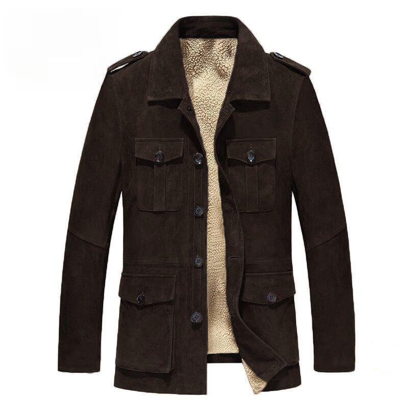 Men's Coat Shearling Fleece Faux Fur Jacket