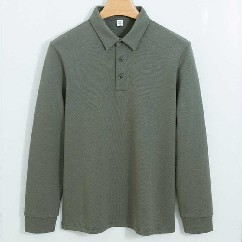 Unisex Thickened Long Sleeve Polo Shirt