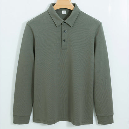 Unisex Thickened Long Sleeve Polo Shirt