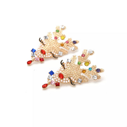 Christmas Reindeer Rhinestone Earrings