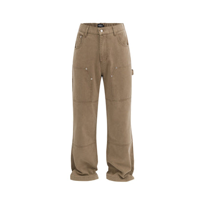 Punk Tooling Denim Logging Pants Men