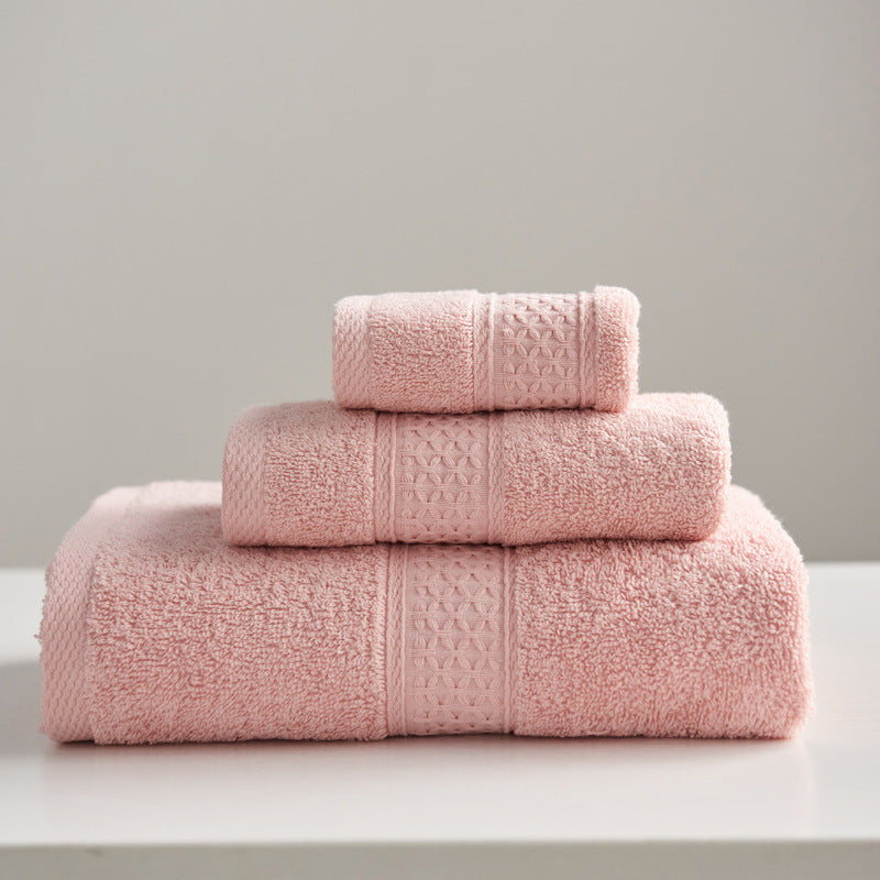 Minimalist Square Cotton Bath Towel Set