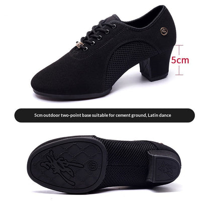 Mesh Oxford Cloth Professional Latin Dance Shoes For Summer