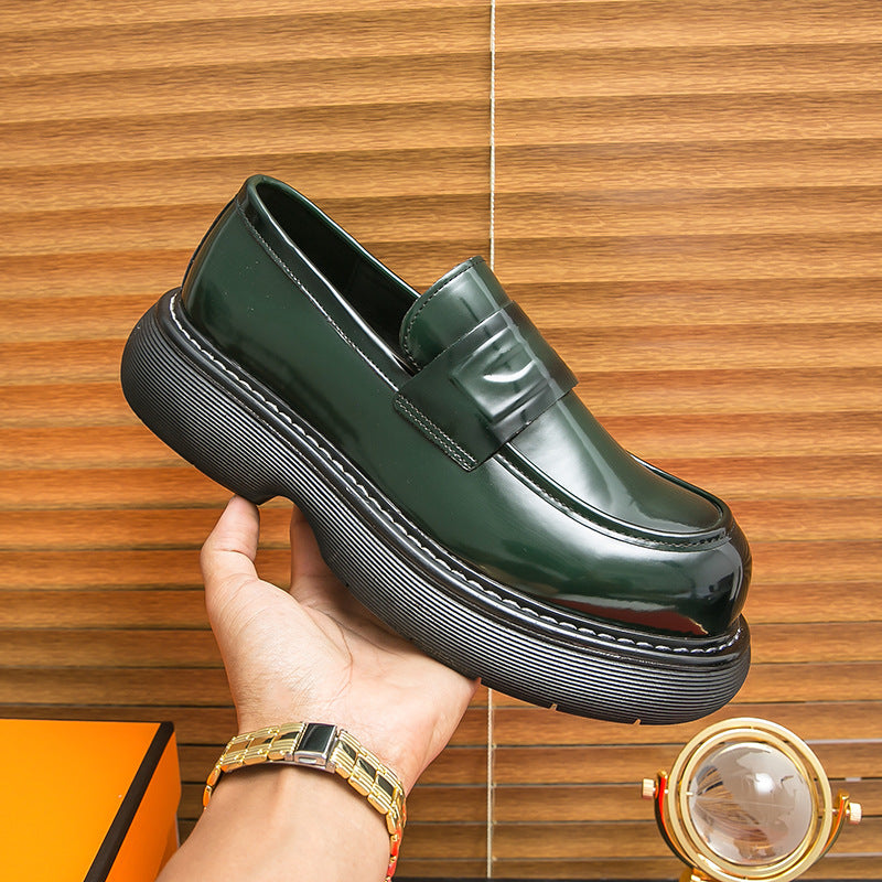 Business Formal Britishstyle Glossy Heightincreasing Leather Shoes