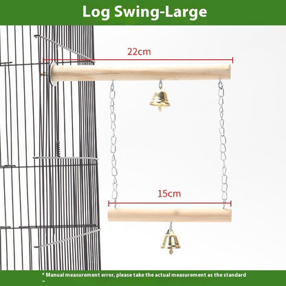 Parrot Solid Wood Stand Rod Swing Grinding Claw Toy